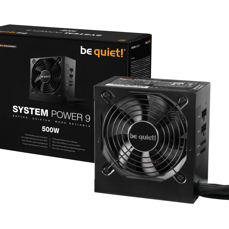be quiet! System Power 9 | 500W CM unité d'alimentation d'énergie 20+4 pin ATX ATX Noir
