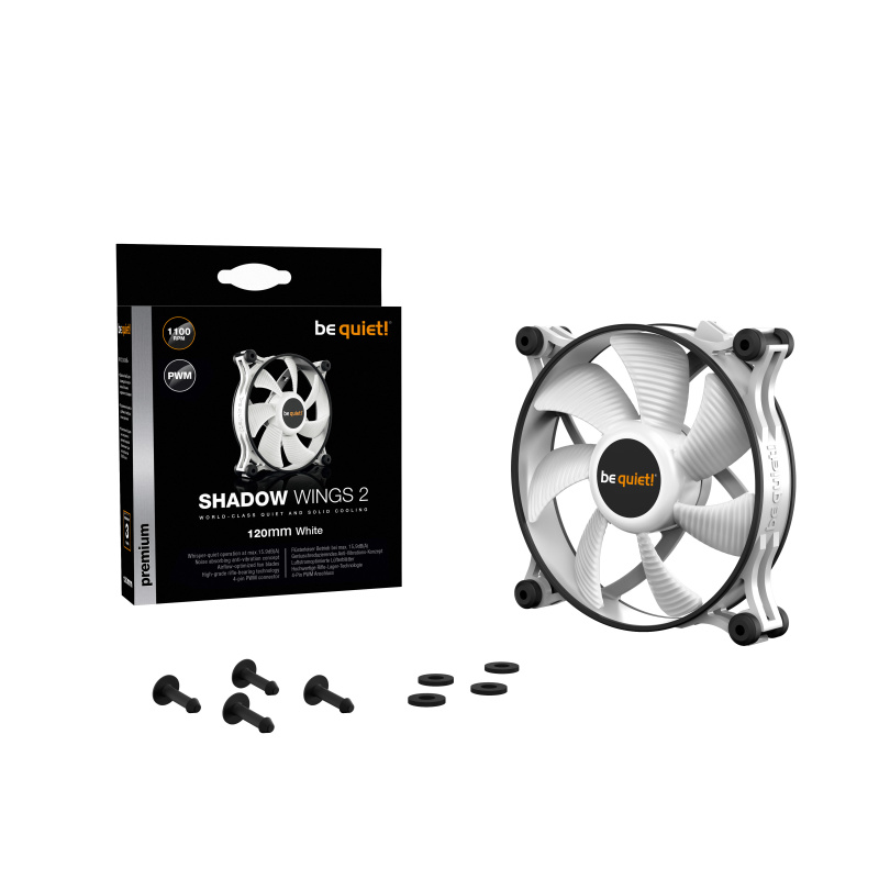 be quiet! Shadow Wings 2 120 mm PWM | Ventilateur PC White