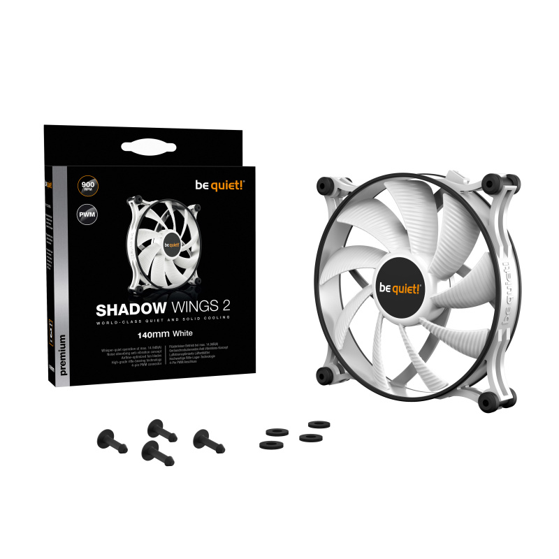 be quiet! Shadow Wings 2 140 mm PWM | Ventilateur PC White
