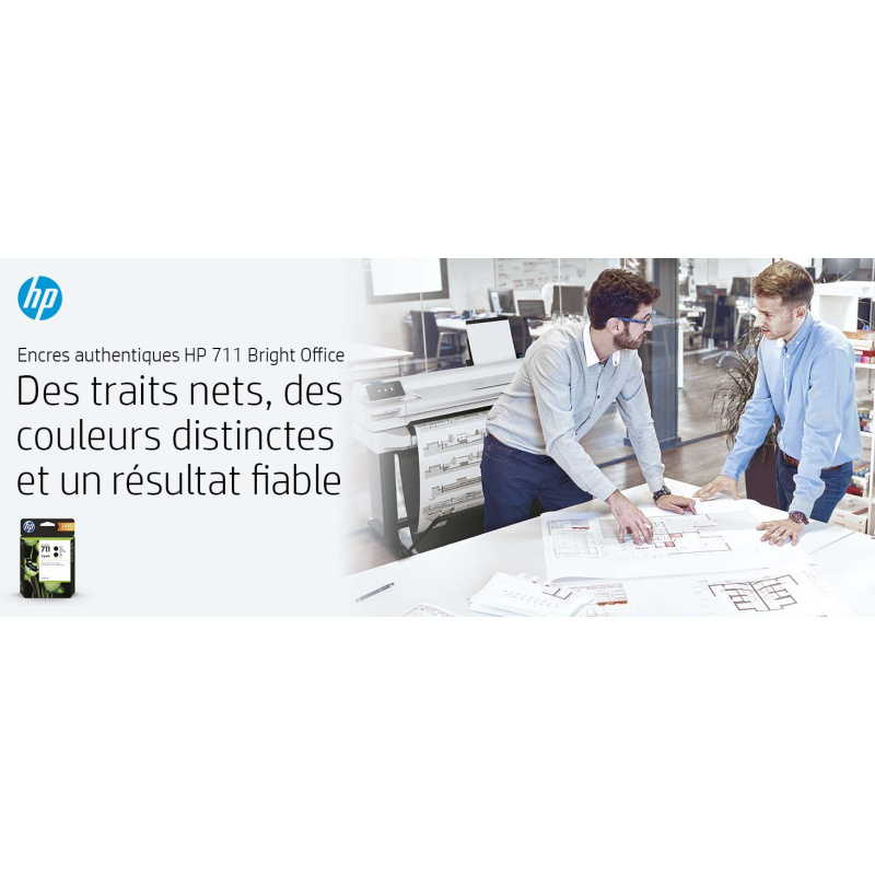 HP 711 cartouche d'encre DesignJet noir, 38 ml
