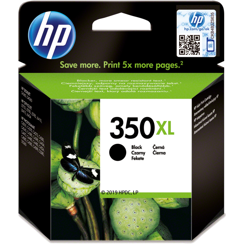 HP 350XL cartouche d'encre 1 pièce(s) Original Rendement élevé (XL) Photo noire