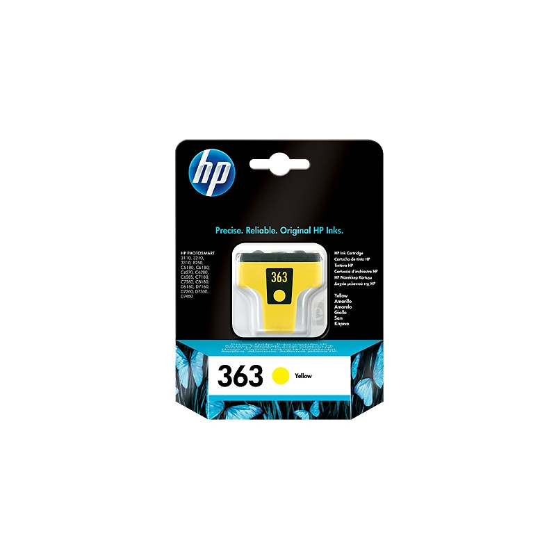 HP 363 cartouche d'encre 1 pièce(s) Original Rendement standard Jaune
