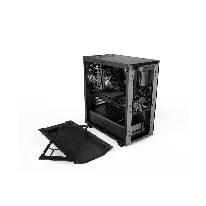be quiet! Pure Base 500 noir | Boîtier PC vitré, Mini ATX / Micro ATX / ATX, 2 ventilateurs Pure Wings 2 140 mm