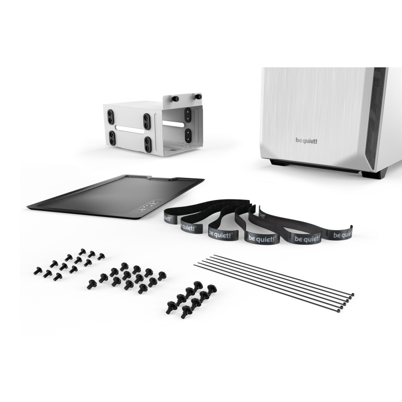 be quiet! Pure Base 500 blanc | Boîtier PC vitré, Mini ATX / Micro ATX / ATX, 2 ventilateurs Pure Wings 2 140 mm