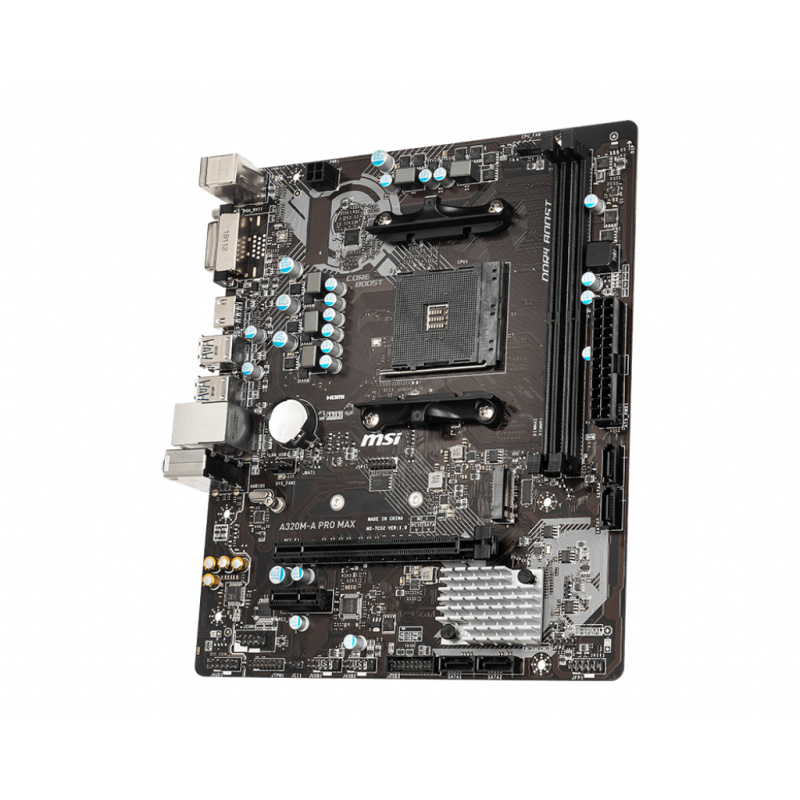 MSI A320M-A PRO MAX carte mère AMD A320 Emplacement AM4 micro ATX