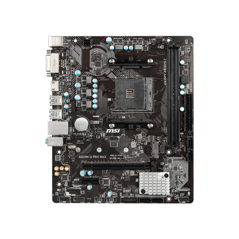 MSI A320M-A PRO MAX carte mère AMD A320 Emplacement AM4 micro ATX