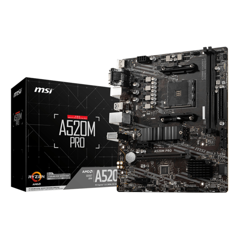 MSI A520M PRO carte mère AMD A520 Emplacement AM4 micro ATX