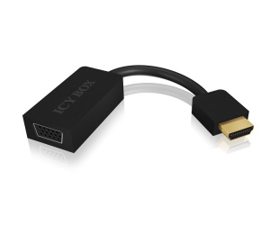 ICY BOX IB-AC502 VGA (D-Sub) HDMI Type A (Standard) Noir