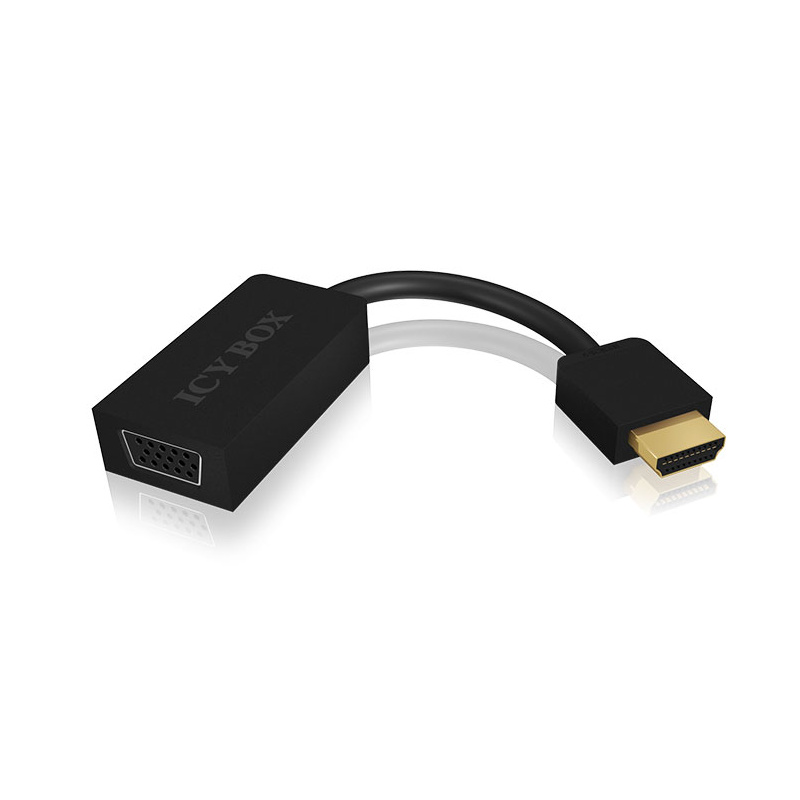 ICY BOX IB-AC502 VGA (D-Sub) HDMI Type A (Standard) Noir