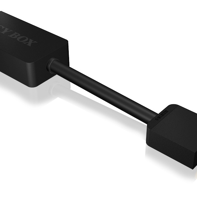 ICY BOX IB-AC502 VGA (D-Sub) HDMI Type A (Standard) Noir