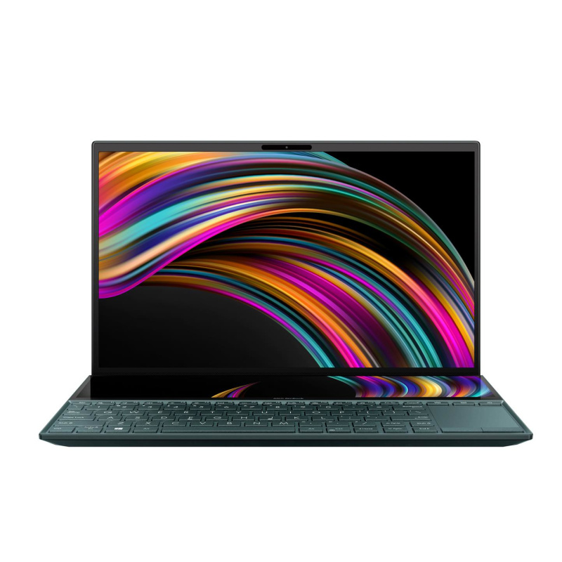 ASUS Zenbook Duo UX481FA-HJ054R Intel® Core™ i7 i7-10510U Ordinateur portable 35,6 cm (14") Full HD 16 Go LPDDR3-SDRAM 1 To SSD Wi-Fi 6 (802.11ax) Windows 10 Pro Bleu