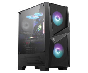 MSI MAG FORGE 100R unité centrale Midi Tower Noir, Transparent