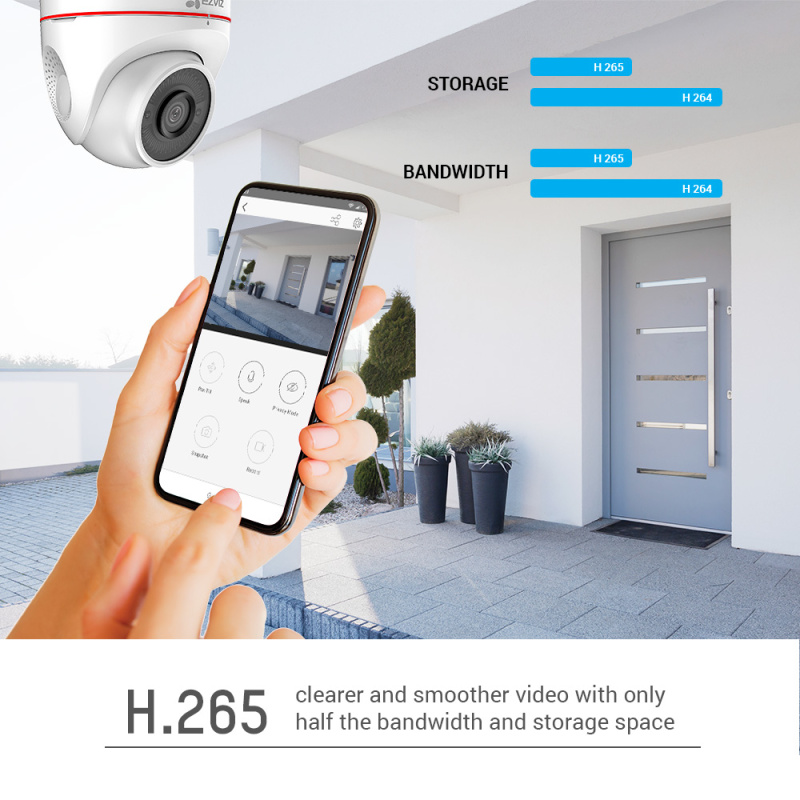 EZVIZ C4W Dôme Caméra de sécurité IP Extérieure 1920 x 1080 pixels Plafond