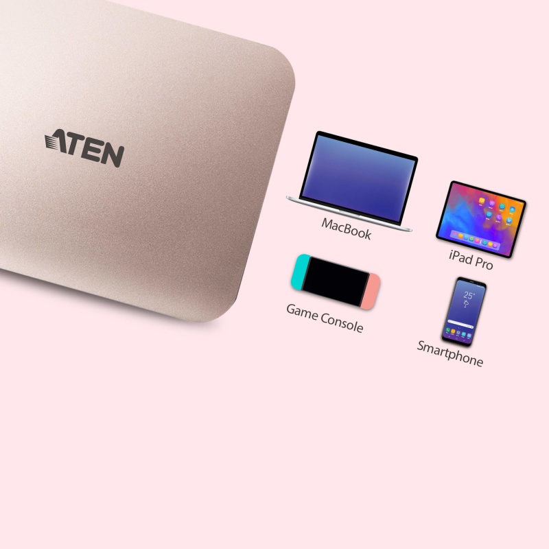 ATEN Mini-station USB-C 4K Ultra avec transfert de l’alimentation