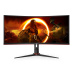 AOC G2 CU34G2X/BK LED display 86,4 cm (34") 3440 x 1440 pixels Quad HD Noir, Rouge