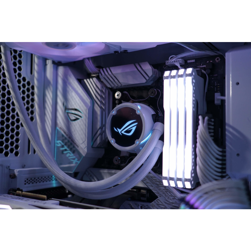 ASUS ROG Strix LC 360 RGB White Edition Processeur Refroidisseur de liquide tout-en-un 12 cm Blanc