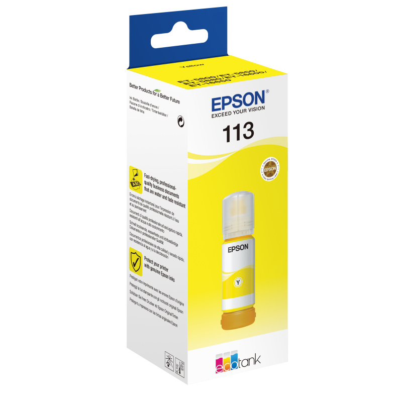 Epson 113 EcoTank Pigment Yellow ink bottle