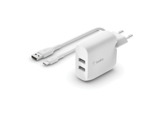 Belkin WCE001VF1MWH chargeur d'appareils mobiles Universel Blanc Secteur Intérieure