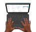 Lenovo IdeaPad Duet Chromebook Mediatek 128 Go 25,6 cm (10.1") 4 Go Wi-Fi 5 (802.11ac) ChromeOS Bleu, Gris