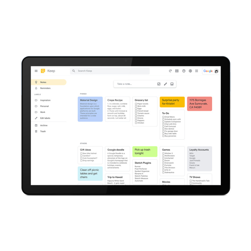 Lenovo IdeaPad Duet Chromebook Mediatek 128 Go 25,6 cm (10.1") 4 Go Wi-Fi 5 (802.11ac) ChromeOS Bleu, Gris