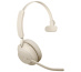 Jabra Evolve2 65, MS Mono Casque Sans fil Arceau Bureau/Centre d'appels USB Type-C Bluetooth Beige