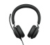 Jabra Evolve2 40, MS Stereo Casque Avec fil Arceau Bureau/Centre d'appels USB Type-A Bluetooth Noir