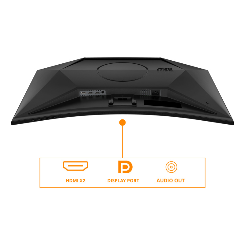 AOC G4 CQ32G4VE écran plat de PC 80 cm (31.5") 2560 x 1440 pixels Quad HD LCD Noir, Gris