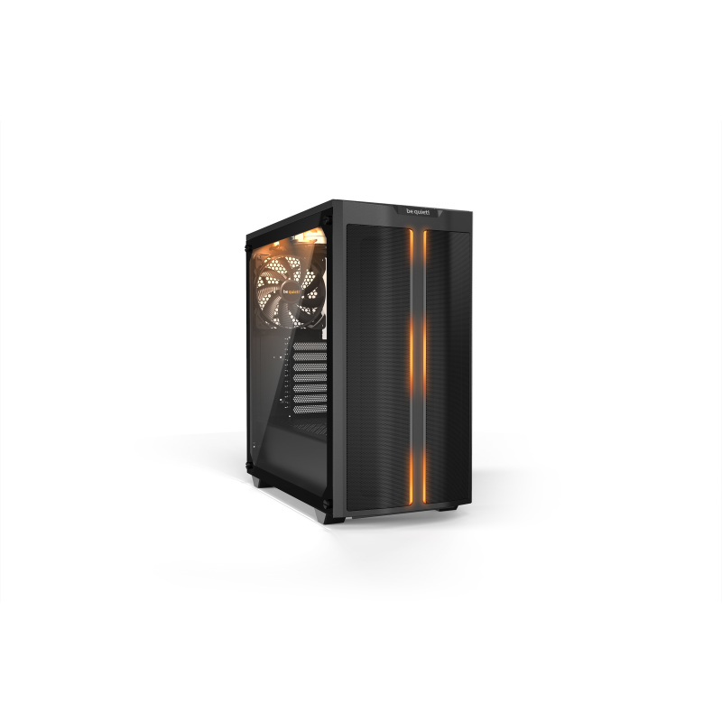be quiet! Pure Base 500 DX Noir | Boîtier PC ARGB vitré, Mini ITX / Micro ATX / ATX, 3 ventilateurs Pure Wings 2 140 mm