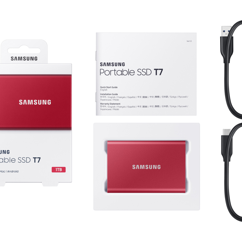 Samsung Portable SSD T7 1 To Rouge