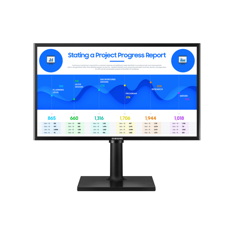 Samsung F24T400FHU écran plat de PC 59,7 cm (23.5") 1920 x 1080 pixels Full HD Noir