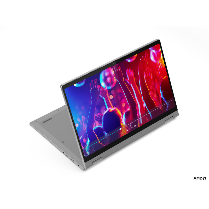 Lenovo IdeaPad Flex 5 14ALC05 AMD Ryzen™ 7 5700U Hybride (2-en-1) 35,6 cm (14") Écran tactile Full HD 8 Go DDR4-SDRAM 512 Go SSD Wi-Fi 6 (802.11ax) Windows 10 Home Français Gris, Platine