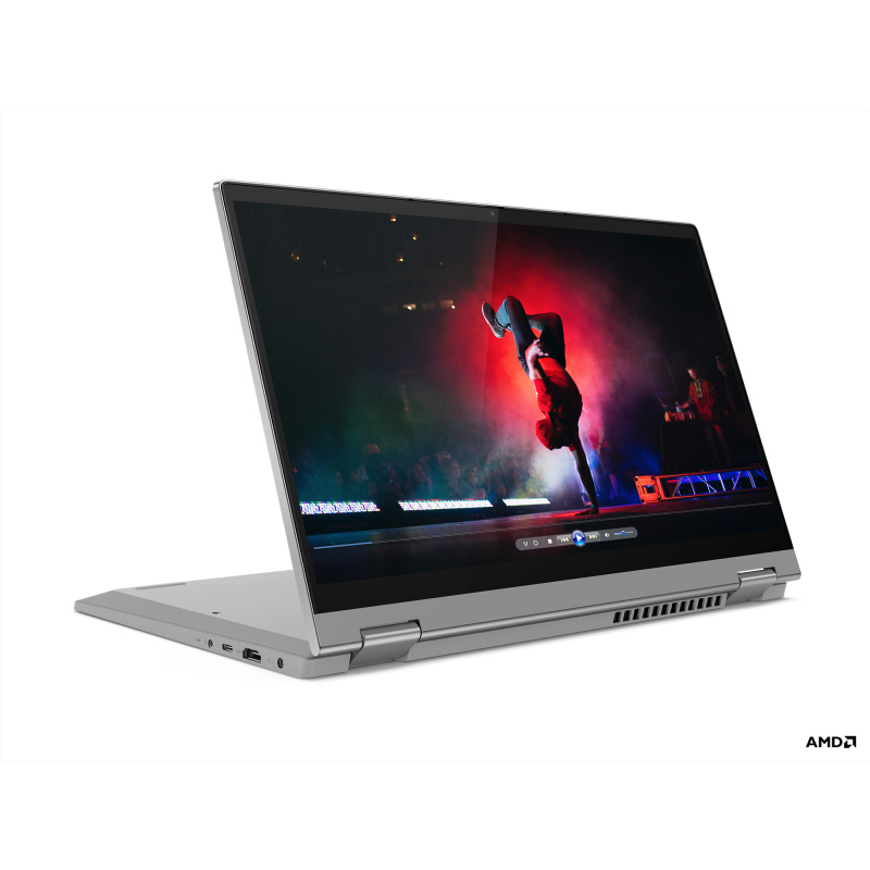 Lenovo IdeaPad Flex 5 14ALC05 AMD Ryzen™ 7 5700U Hybride (2-en-1) 35,6 cm (14") Écran tactile Full HD 8 Go DDR4-SDRAM 512 Go SSD Wi-Fi 6 (802.11ax) Windows 10 Home Français Gris, Platine