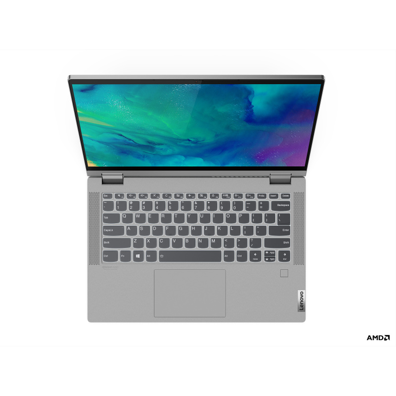 Lenovo IdeaPad Flex 5 14ALC05 AMD Ryzen™ 7 5700U Hybride (2-en-1) 35,6 cm (14") Écran tactile Full HD 8 Go DDR4-SDRAM 512 Go SSD Wi-Fi 6 (802.11ax) Windows 10 Home Français Gris, Platine