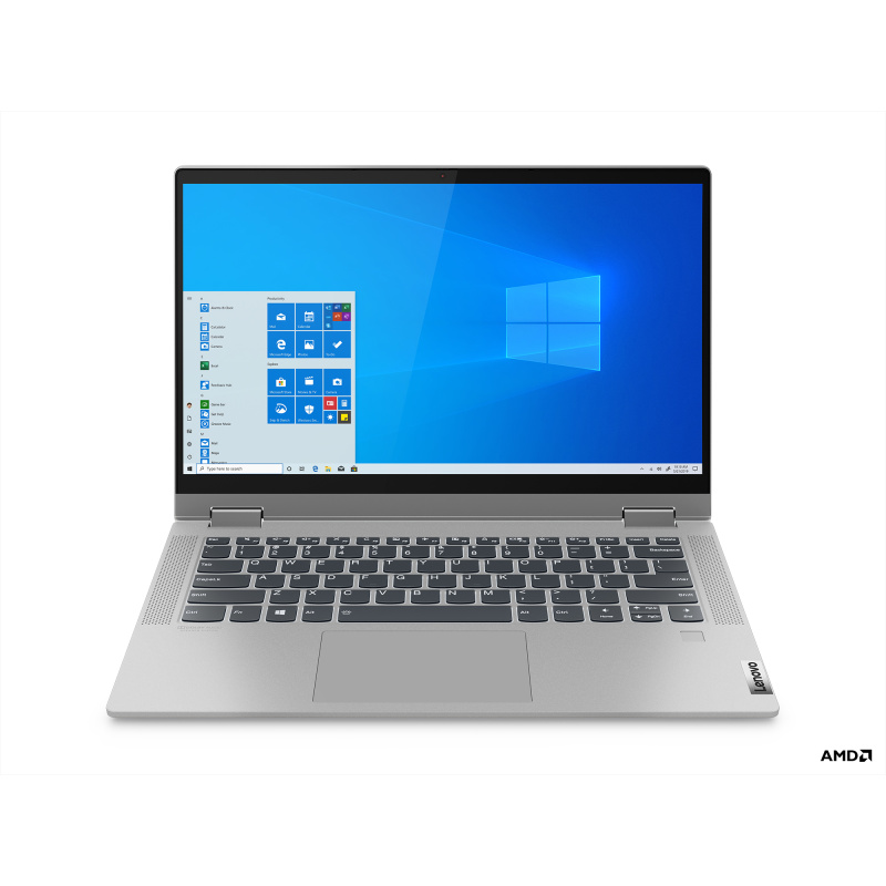 Lenovo IdeaPad Flex 5 14ALC05 AMD Ryzen™ 7 5700U Hybride (2-en-1) 35,6 cm (14") Écran tactile Full HD 8 Go DDR4-SDRAM 512 Go SSD Wi-Fi 6 (802.11ax) Windows 10 Home Français Gris, Platine