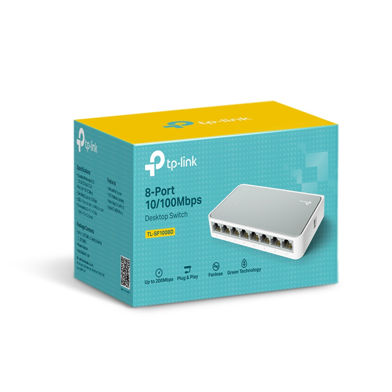 TP-Link TL-SF1008D Non-géré Fast Ethernet (10/100) Blanc