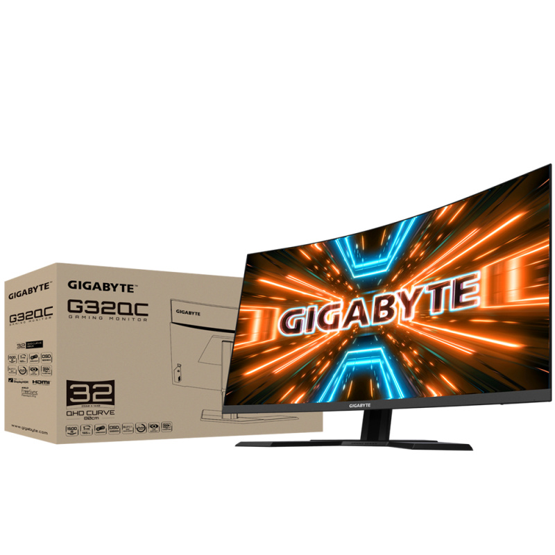 GIGABYTE G32QC écran plat de PC 81,3 cm (32") 2560 x 1440 pixels Quad HD Noir