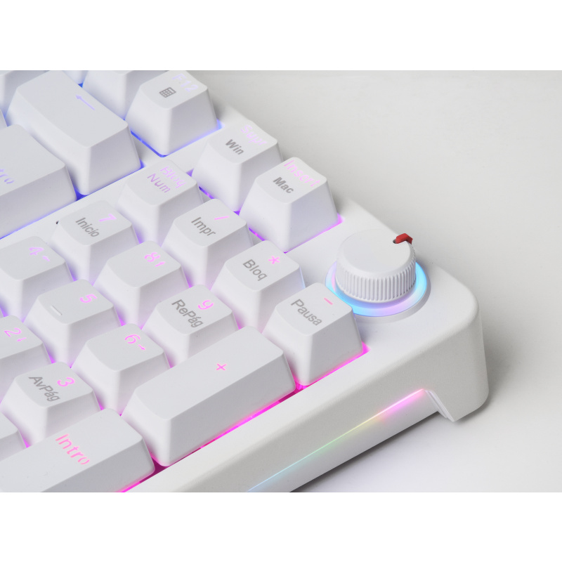 Mars Gaming MKPROWYFR clavier USB AZERTY Français Blanc