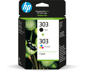 HP Pack de 2 cartouches authentiques d'encre noire/trois couleurs 303
