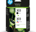 HP Pack de 2 cartouches authentiques d'encre noire/trois couleurs 303