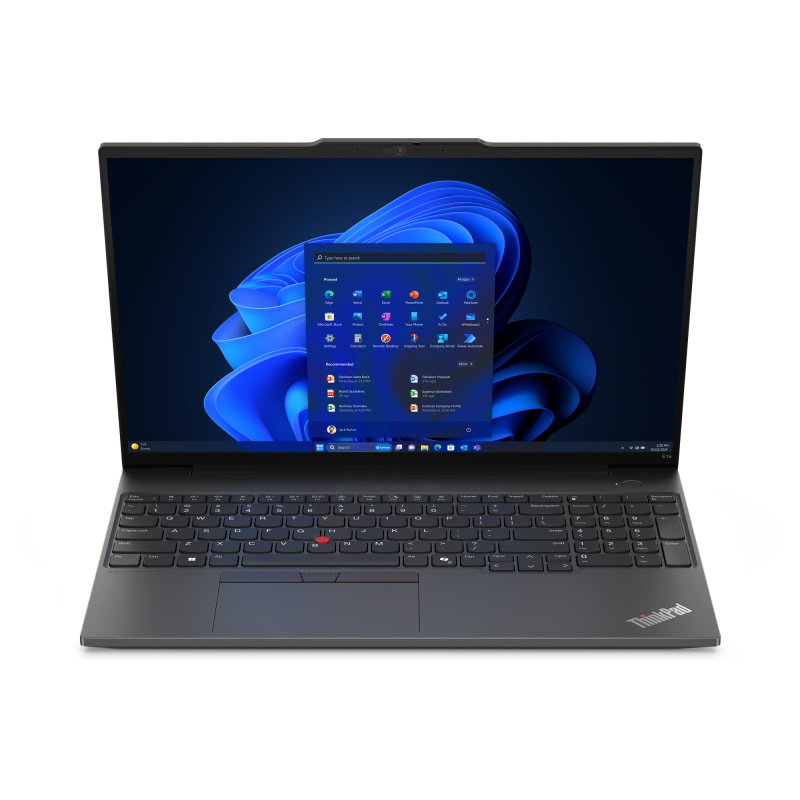 Lenovo ThinkPad E16 Gen 2 (AMD) AMD Ryzen™ 5 7535HS Ordinateur portable 40,6 cm (16") WUXGA 16 Go DDR5-SDRAM 512 Go SSD Wi-Fi 6E (802.11ax) Windows 11 Pro Français Noir
