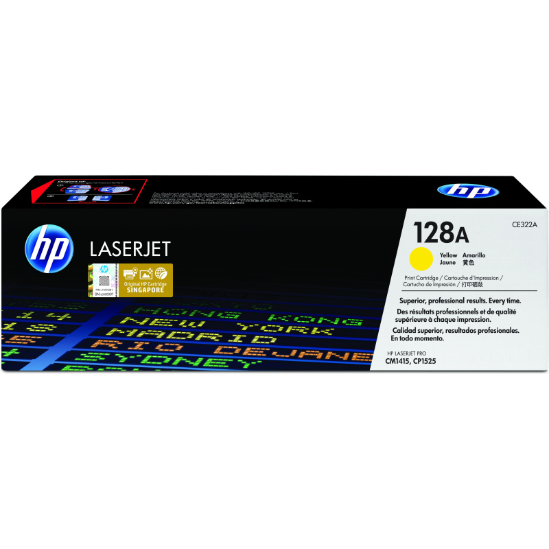 HP 128A toner LaserJet jaune authentique