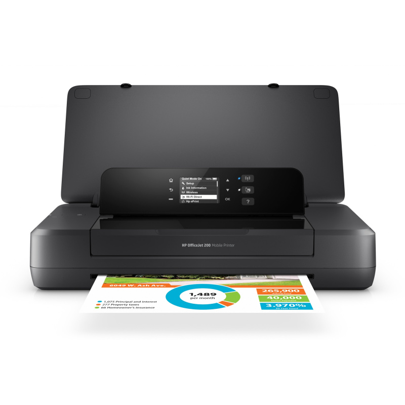 HP Officejet Mobile 202 Sans fil Couleur Imprimante, Impression recto-verso