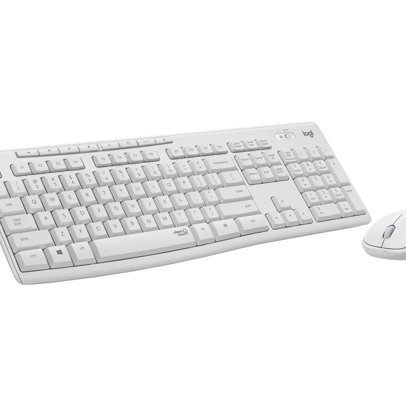 Logitech MK295 Silent Wireless Combo clavier Souris incluse RF sans fil AZERTY Français Blanc