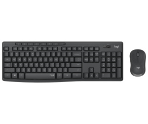 Logitech MK295 Silent Wireless Combo clavier Souris incluse Bureau RF sans fil AZERTY Français Graphite