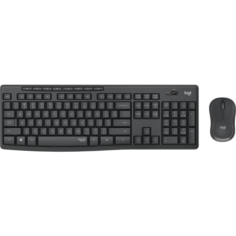 Logitech MK295 Silent Wireless Combo clavier Souris incluse Bureau RF sans fil AZERTY Français Graphite