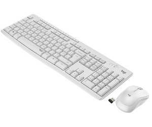 Logitech MK295 Silent Wireless Combo clavier Souris incluse RF sans fil AZERTY Français Blanc