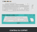 Logitech MK295 Silent Wireless Combo clavier Souris incluse Bureau RF sans fil AZERTY Français Blanc