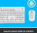 Logitech MK295 Silent Wireless Combo clavier Souris incluse Bureau RF sans fil AZERTY Français Blanc