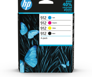HP 912 Pack de 4 cartouches d'encre Noir/Cyan/Magenta/Jaune authentiques