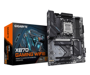 GIGABYTE X870 GAMING WIFI6 Carte Mère - Prend en charge les processeurs AMD Ryzen 9000, 8+2+2 phases VRM, jusqu'à 8000MHz DDR5 (OC), 1xPCIe 5.0 + 2xPCIe 4.0, Wi-Fi 6, LAN 2,5GbE, USB 4